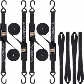 img 4 attached to Secure Your Gear With Ayaport Cam Buckle Tie Down Straps - 20Ft, 2200Lbs Break Strength - Pack Of 4, Ideal For Motorcycles, Kayaks, Cars, Trucks, Boats And Dirt Bikes