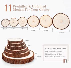 img 1 attached to 26 Natural Wood Slices For DIY Rustic Wedding & Holiday Decorations - Unfinished Circle Kit 3.1"-3.5