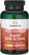 powerful fish oil supplement: swanson triple strength enteric coated super epa & dha 60 softgels logo