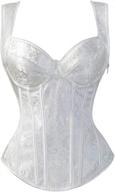 women's gothic jacquard shoulder straps tank overbust corset bustier - zhitunemi logo