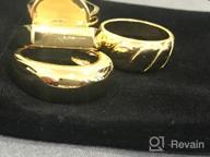картинка 1 прикреплена к отзыву Набор из 4-х золотых массивных кольцевых колец для женщин, 18К настоящее золотое печатное полированное кольцо для стеклянной стопки - размеры 5-10 от Jose Ortega