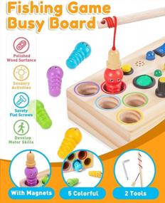 img 2 attached to Pussan Montessori Fishing Toddler Busy Board, Montessori Toys For Toddlers, Sensory Toy For Toddlers Birthday Gifts Stocking Stuffers For Boys And Girls