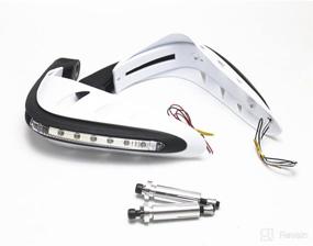 img 3 attached to E-Bro 7/8'' Universal Motorcycle Handguards with White LED Light - Handlebar Protector, Motorcycle Hand Guards (White+Black)