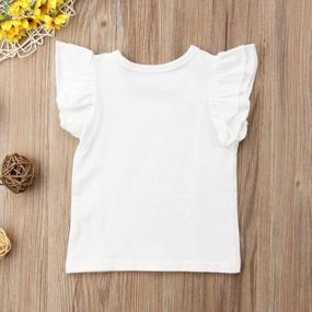 img 1 attached to Cute And Chic: Basic Ruffle T-Shirt Blouse For Infant Toddler Baby Girl'S Casual Wear