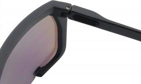 img 2 attached to Retro 80'S Style ShadyVEU Oversized Super Shield Mirrored Lens Sunglasses - Colorful Flat Top Frame