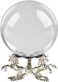 img 4 attached to Amlong Crystal Clear Crystal Ball With Unicorn Stand - Ideal For Gazing Divination, Feng Shui And Fortune Telling - A Perfect Decorative And Photography Accessory In 6 Inches