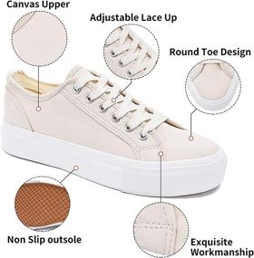 img 3 attached to Womens Platform Sneakers Fashion Walking Women's Shoes : Athletic