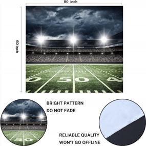 img 3 attached to Football Stadium Field Light Night Soccer Turf Home Decor Wall Tapestry 60X80 Inches