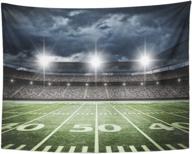 football stadium field light night soccer turf home decor wall tapestry 60x80 inches logo