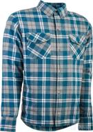 🏍️ ultimate protection with highway 21 marksman flannel shirt: plaid button-down motorcycle jacket for men логотип