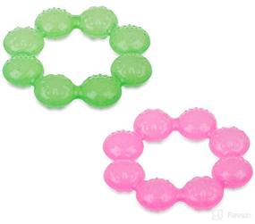 img 2 attached to 👶 Nuby IcyBite Soothing Ring Teether 2pk - Choose the Perfect Color!
