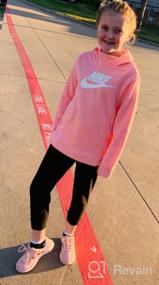 img 4 attached to 🏻 Stylish and Comfortable: Nike Girls NSW Pullover Hoodie for Everyday Fashion