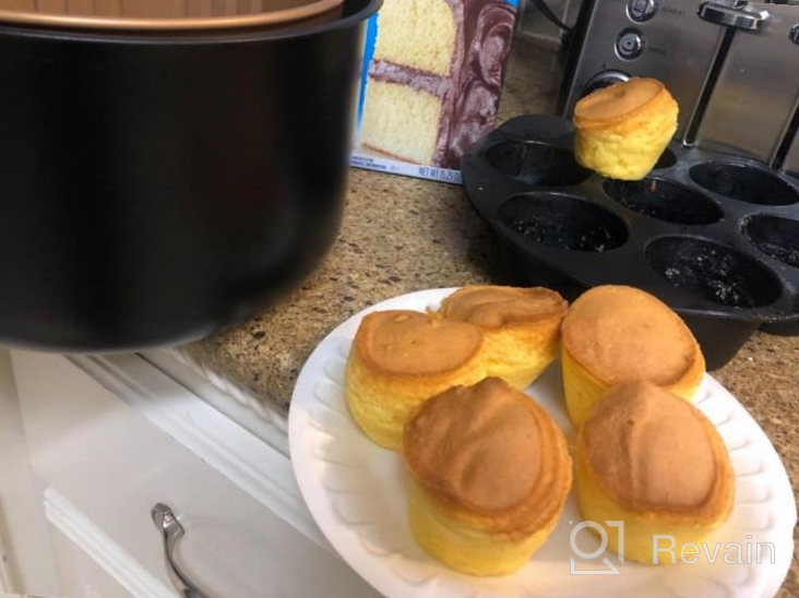 img 1 attached to Upgrade Your Ninja Foodi Experience With 9Pc Air Fryer Accessory Set: Non-Stick Cake Pans, Bread Rack, Skewer Rack, Cake Cups, Silicone Mitts, Air Fryer Liners & Recipes! review by David Maxwell