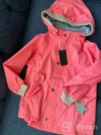 img 1 attached to BINIDUCKLING Girl Jacket: Stylish Hooded Windbreaker with Waterproof Zip Up-Button Outwear for Kids - Rain Coat review by Steven Latham