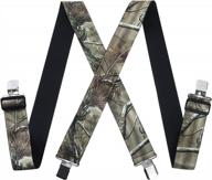 kajeer mens x-shape utility suspenders - 2" wide solid clip straps логотип
