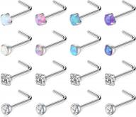 18g 20g 22g surgical steel nose pin bone screws studs body piercing jewelry for women men logo