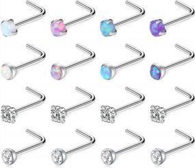 img 3 attached to 18G 20G 22G Surgical Steel Nose Pin Bone Screws Studs Body Piercing Jewelry For Women Men