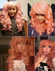 img 2 attached to Get Ready To Transform With ColorGround Pink Long Curly Cosplay Wig Featuring 2 Ponytails!