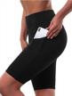 women's ritiriko high waist biker shorts for running, yoga & athletic workouts - seamless scrunch with pocket logo