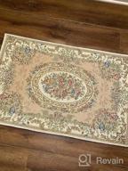 img 1 attached to UKELER Vintage Rustic Shabby Rose Rugs Luxury Soft Elegant Traditional Rugs Accent Floral Floor Rugs Carpet For Home Living Room/Bedroom (78.7''X55'', Country Rose) review by Brandon Battaglia