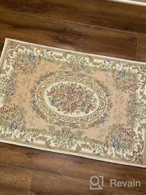 img 6 attached to UKELER Vintage Rustic Shabby Rose Rugs Luxury Soft Elegant Traditional Rugs Accent Floral Floor Rugs Carpet For Home Living Room/Bedroom (78.7''X55'', Country Rose)