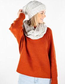 img 1 attached to Stay Cozy And Stylish With The Funky Junque Oversized Slouchy Beanie And Infinity Scarf Set