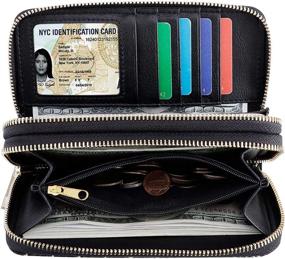 img 1 attached to Double Zipper Clutch Wallet Cellphone Women's Handbags & Wallets ~ Wallets