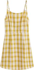 img 4 attached to SweatyRocks Womens Spaghetti Casual Gingham Women's Clothing ~ Dresses