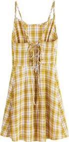 img 3 attached to SweatyRocks Womens Spaghetti Casual Gingham Women's Clothing ~ Dresses