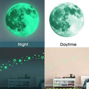 img 1 attached to 🌟 Glow in The Dark Stars and Moon Room Decoration: Perfect Gifts for Kids Bedroom – 434 Stars + 1 Moon