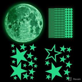 img 2 attached to 🌟 Glow in The Dark Stars and Moon Room Decoration: Perfect Gifts for Kids Bedroom – 434 Stars + 1 Moon