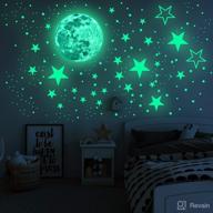 🌟 glow in the dark stars and moon room decoration: perfect gifts for kids bedroom – 434 stars + 1 moon логотип