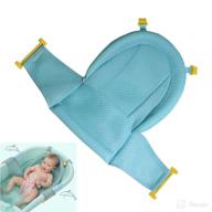 🛁 baby bath support seat | newborn shower mesh for bathtub | 2018 adjustable comfortable non-slip bath seat | infant 0-3 years (blue) логотип
