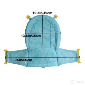 img 3 attached to 🛁 Baby Bath Support Seat | Newborn Shower Mesh for Bathtub | 2018 Adjustable Comfortable Non-Slip Bath Seat | Infant 0-3 Years (Blue)
