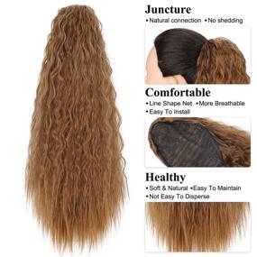 img 2 attached to 30# Vigorous 22'' Long Curly Drawstring Ponytail Clip-In Hair Extensions For Women