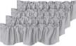 enhance your home privacy and style with h.versailtex 4 panels blackout scalloped valance curtains, 52" w x 18" l – dove gray logo