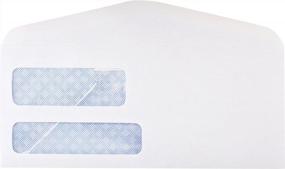 img 2 attached to 500 Count White Security Tinted Double Window Envelopes By Amazon Basics, No. 9 Size