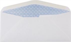 img 1 attached to 500 Count White Security Tinted Double Window Envelopes By Amazon Basics, No. 9 Size