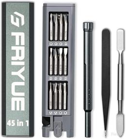 img 4 attached to 🔧 Friyue Precision Screwdriver Set, 45 in 1 Small Magnetic - Ultimate Repair Tool Kit for iPhone, MacBook, Camera, Laptop, Toys