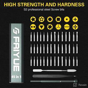 img 3 attached to 🔧 Friyue Precision Screwdriver Set, 45 in 1 Small Magnetic - Ultimate Repair Tool Kit for iPhone, MacBook, Camera, Laptop, Toys