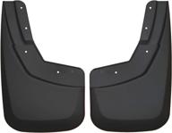 🚗 husky liners mud guards for chevrolet suburban 1500/tahoe with z71 package - 2 pcs set, 56821 - front mud guards, black (2007-2014) logo