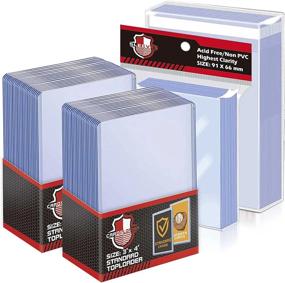 img 4 attached to Рукава для коллекционных карточек Top Loaders на 50 штук, жесткий пластиковый защитный чехол для пенни-карт, подходящий для MTG, Yugioh с 200 мягкими рукавами - включает 50 TopLoaders
