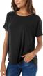herou casual summer short sleeve high low loose t shirt basic tees tops for women logo