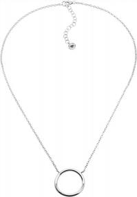 img 2 attached to Stylish And Stunning Silpada 'Karma' Open Circle Necklace In Sterling Silver - 18" + 2" For A Timeless Look