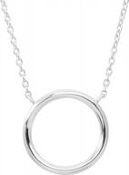 stylish and stunning silpada 'karma' open circle necklace in sterling silver - 18" + 2" for a timeless look logo