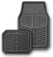 🔒 kraco cn6704 ecopremium all-weather recycled rubber mat set with raised protective border - 4 piece logo