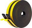 fowong adhesive foam weather stripping for doors and windows - insulate your home with high density weatherstripping - 2 rolls of 13ft, 1/2" w x 1/4" t x 26' l logo