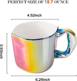 img 3 attached to Airmoon Balloon Mug ，Large Ceramic Coffee Cup For Office And Home Valentines Day Gifts For Best Friend Girl Fashionable Funny Mug (Colorful)