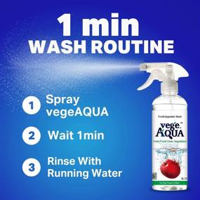 img 1 attached to 🥕 BABY AQUA vegeAQUA Fruit and Vegetable Wash - Tasteless and Odorless - Spay and Rinse - Efficiently Cleans Fruits and Vegetables in Minutes - 16.7 oz/475ml - Pack of 3