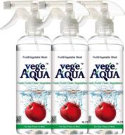 🥕 baby aqua vegeaqua fruit and vegetable wash - tasteless and odorless - spay and rinse - efficiently cleans fruits and vegetables in minutes - 16.7 oz/475ml - pack of 3 логотип